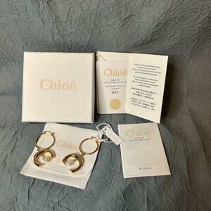 *NWT* Authentic Chloe Mother-of-Pearl “C” hoops**